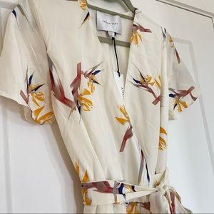 🌸 Wrap Dress in Birds of Paradise Print
